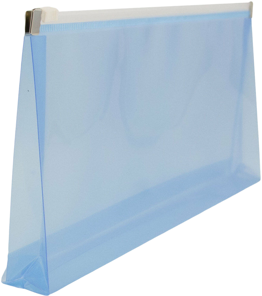 Blue #10 Business Plastic Envelopes (4 1/8 x 9 1/2) with Zip Closure