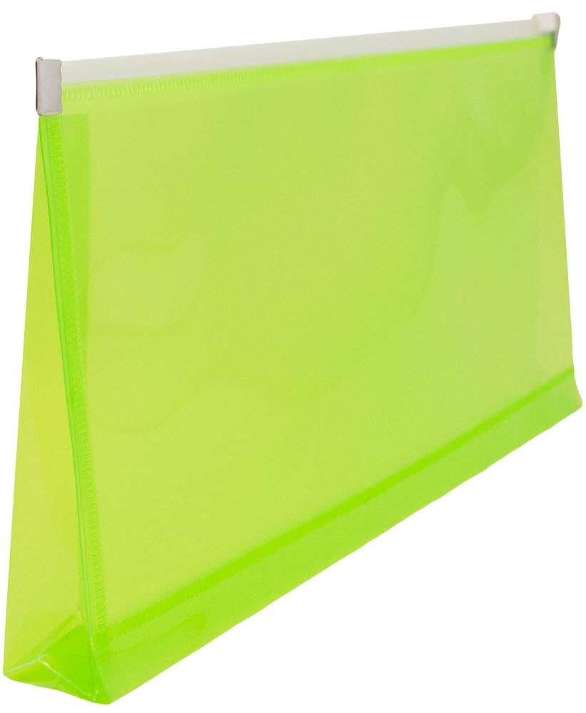 Lime Green #10 Business Plastic Envelopes (4 1/8 x 9 1/2 with Zip Closure
