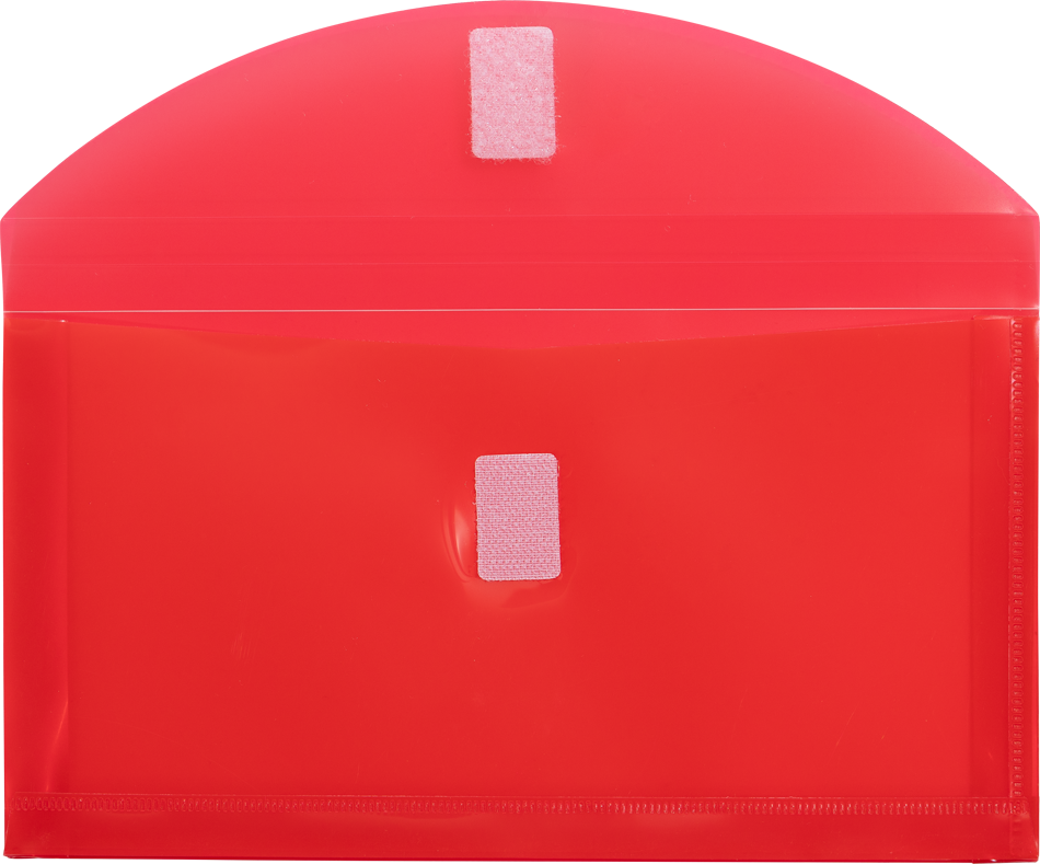 Assorted 5 1/4 x 10 Business Plastic 1" Expansion Envelopes with Hook and Loop Closure - 6 Pack