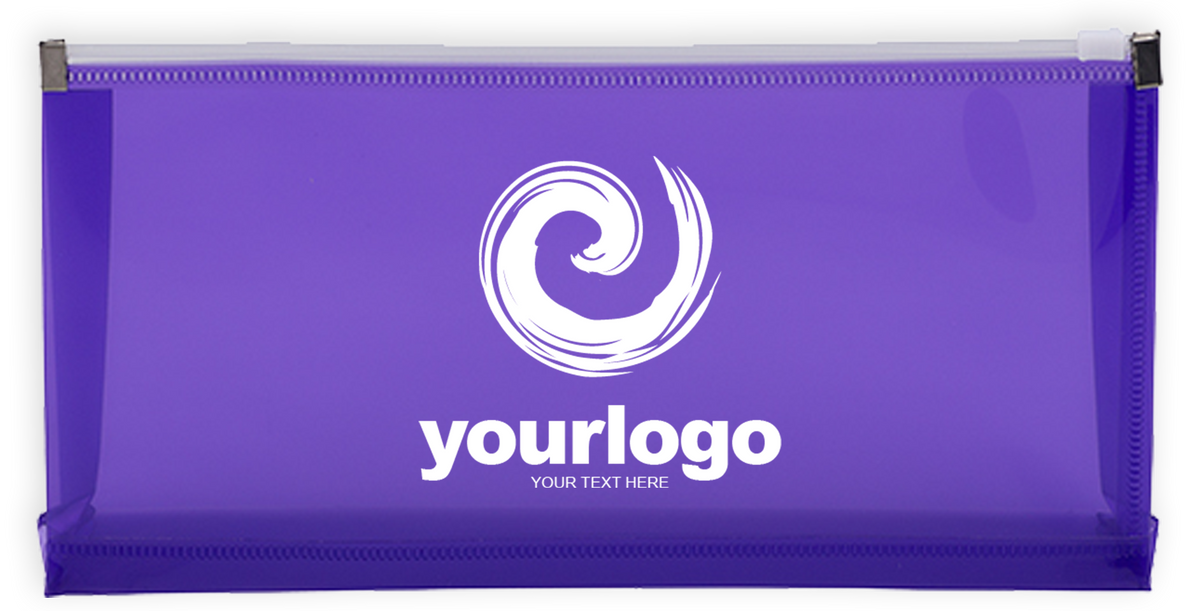 Purple #10 Business Plastic Envelopes (4 1/8 x 9 1/2) with Zip Closure