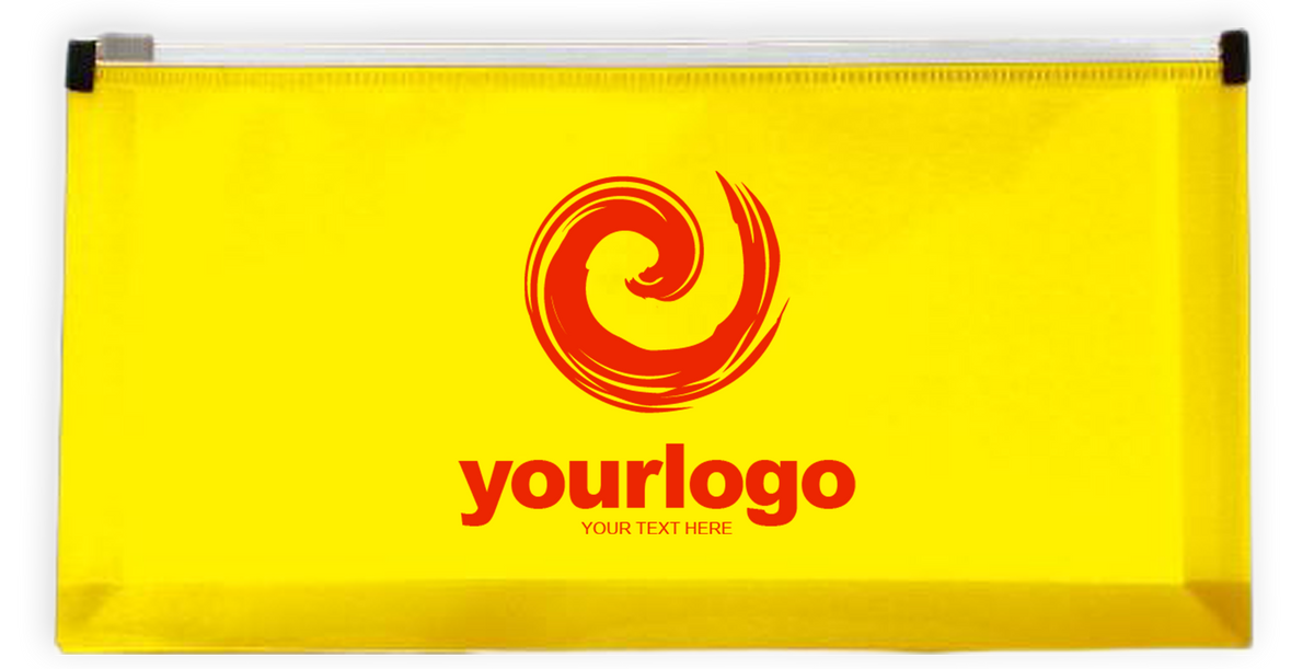 Yellow #10 Business Plastic Envelopes (4 1/8 x 9 1/2) with Zip Closure