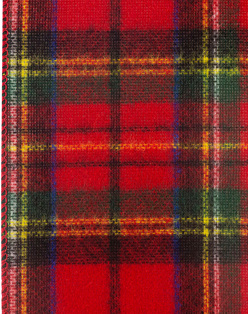 Red Flannel 4 Inch x 25 Yards Plaid Ribbon