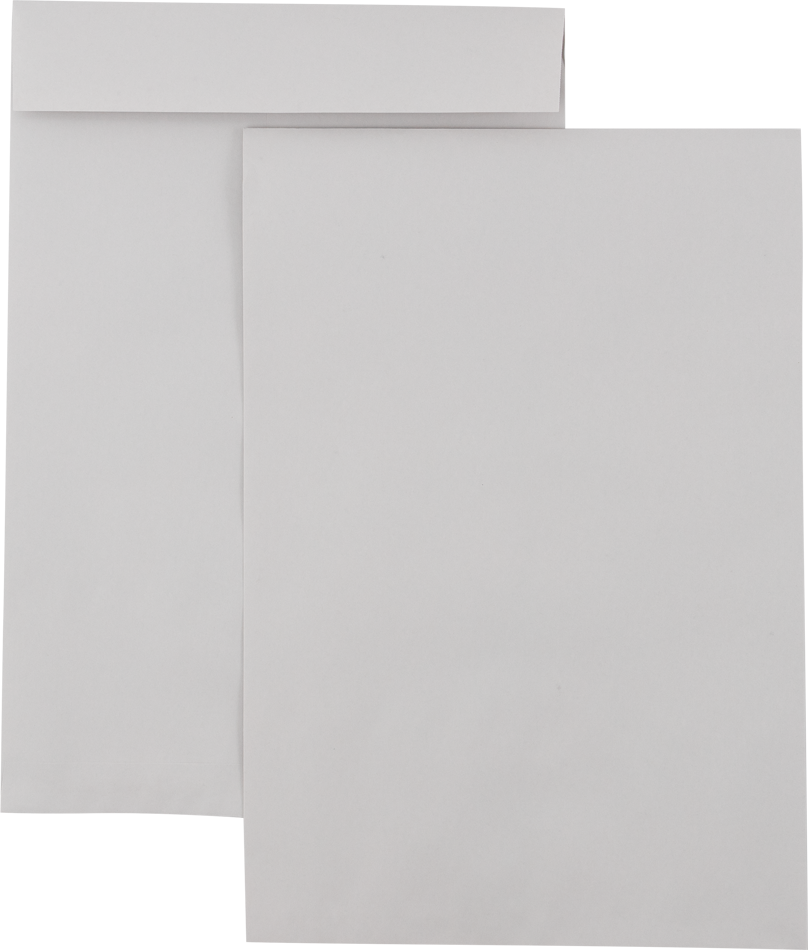 Gray Kraft 28lb 12 1/2 x 18 1/2 Open End Envelopes w/Peel & Seal