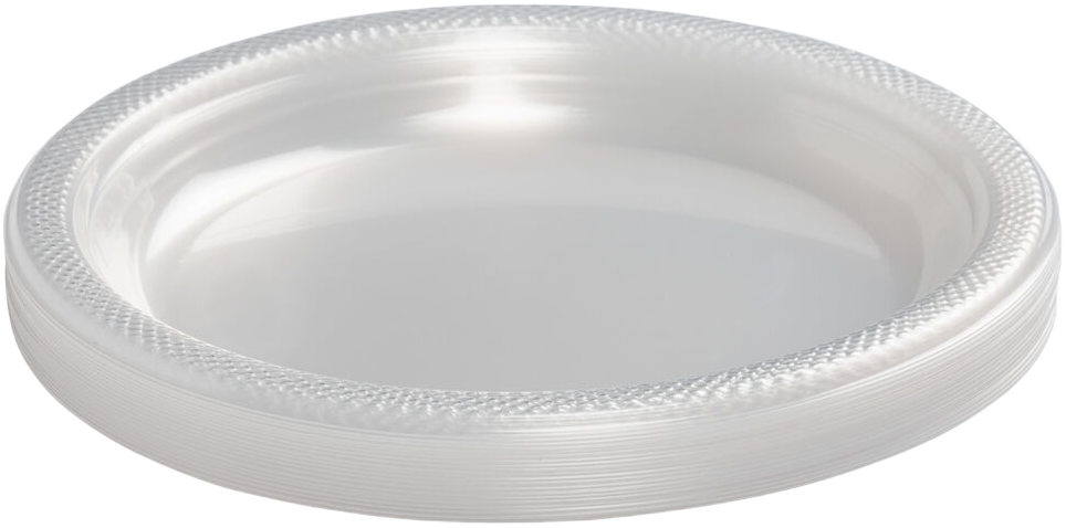 Clear Medium Plastic Plates (9 Inch) - 20 Pack