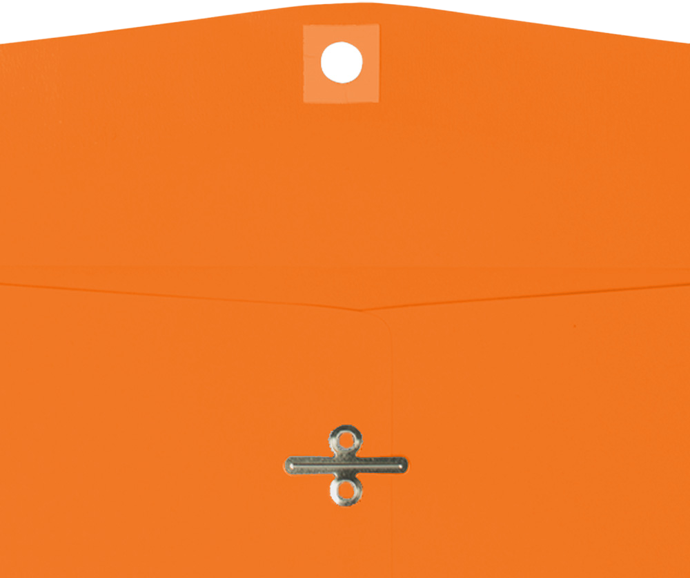 Mandarin Orange 24lb 9 x 12 Open End Envelopes with Clasp
