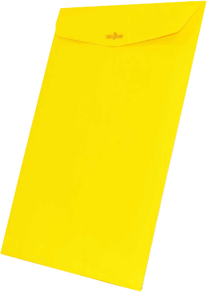 Yellow 24lb 9 x 12 Open End Envelopes with Clasp