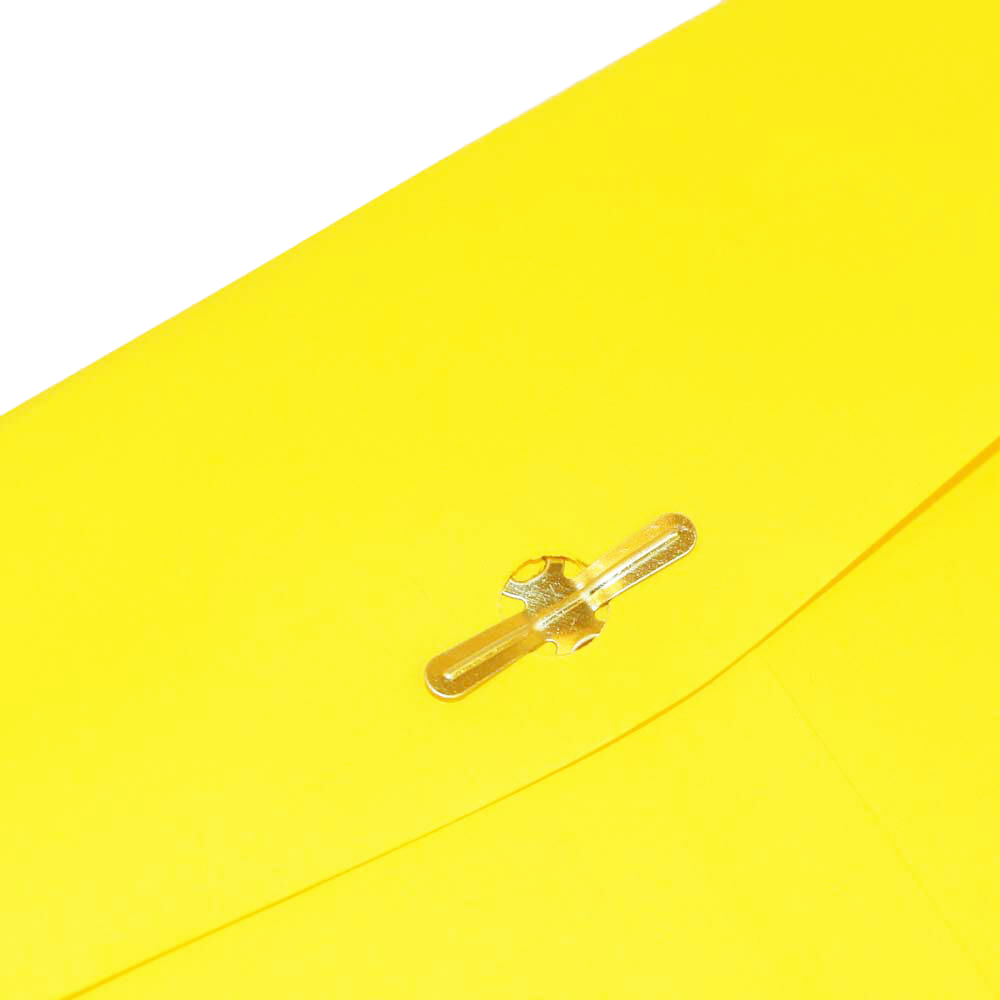 Yellow 24lb 9 x 12 Open End Envelopes with Clasp