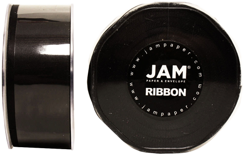 Black Satin 1 1/2 Inch Thick x 25 Yards Ribbon