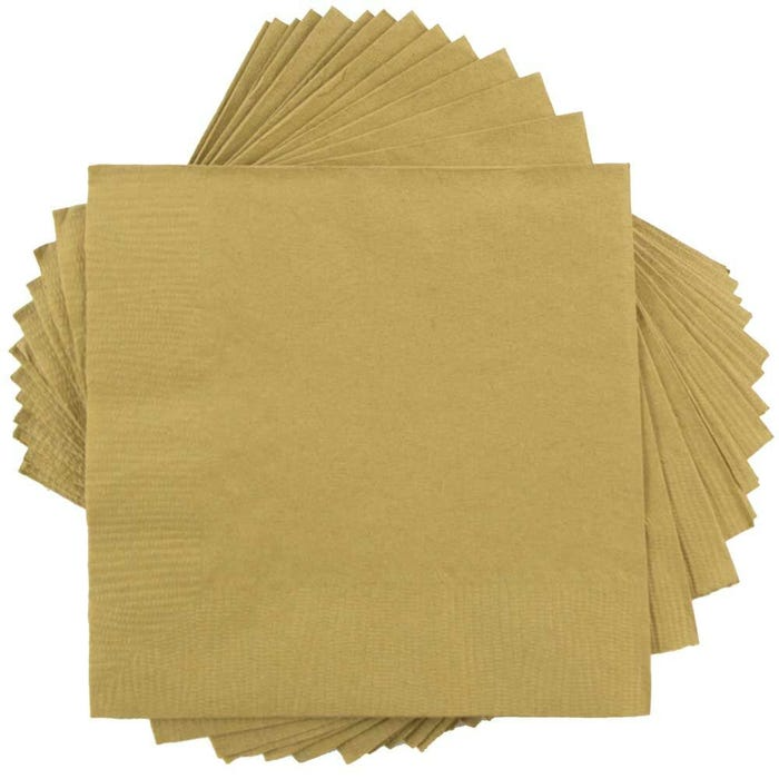 Black and Gold Party Tableware Kit (Small and Medium Plastic Plates, Lunch and Beverage Napkins, Plastic Cups, and Plastic Tablecovers) - 160 Pack