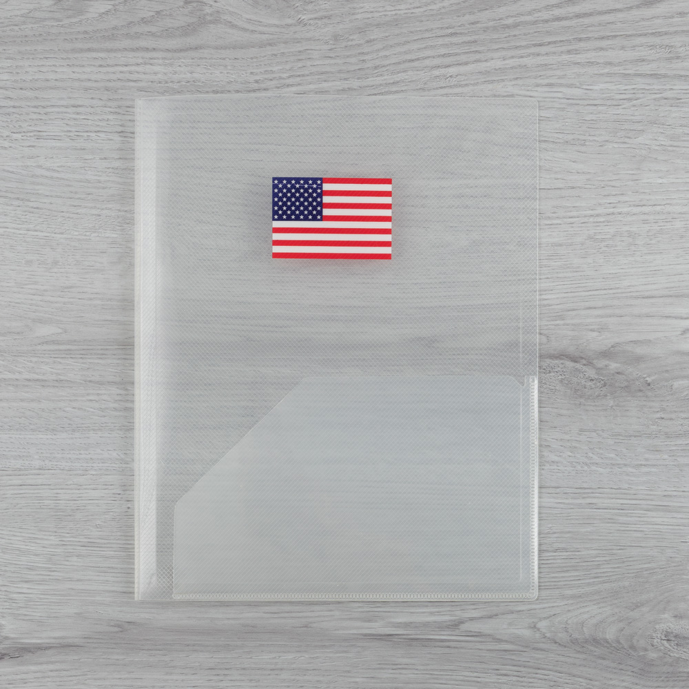 American Flag 9 x 12 Plastic Regular Weight Folders