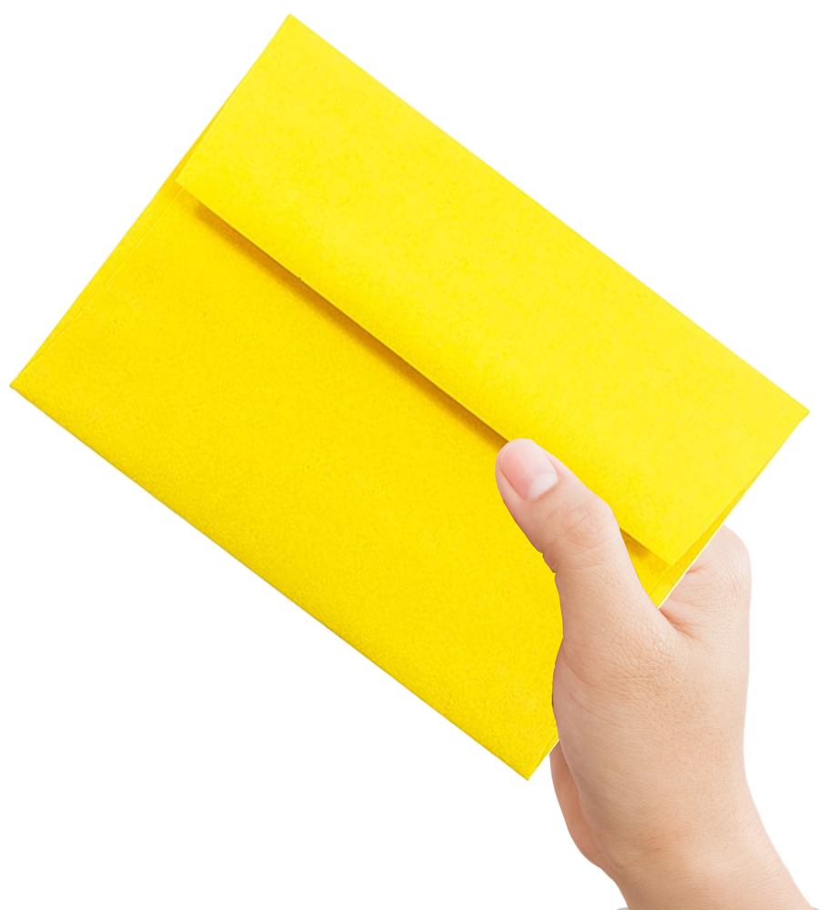 Yellow 24lb A6 Invitation Envelopes (4 3/4 x 6 1/2)