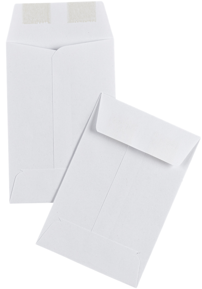 White 24lb #4 Coin Envelopes (3 x 4 1/2)