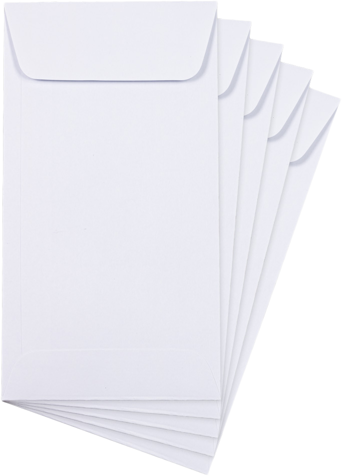 White 28lb #7 Coin Envelopes (3 1/2 x 6 1/2)
