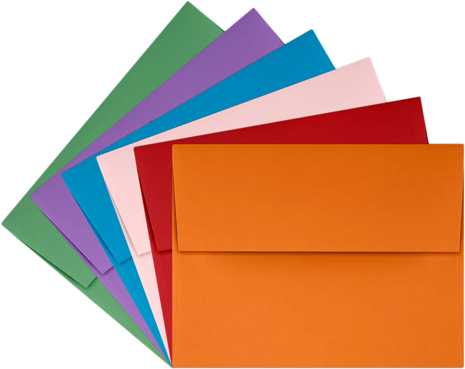 Assorted Brights A2 (4 3/8 x 5 3/4) Envelopes - 150 Pack