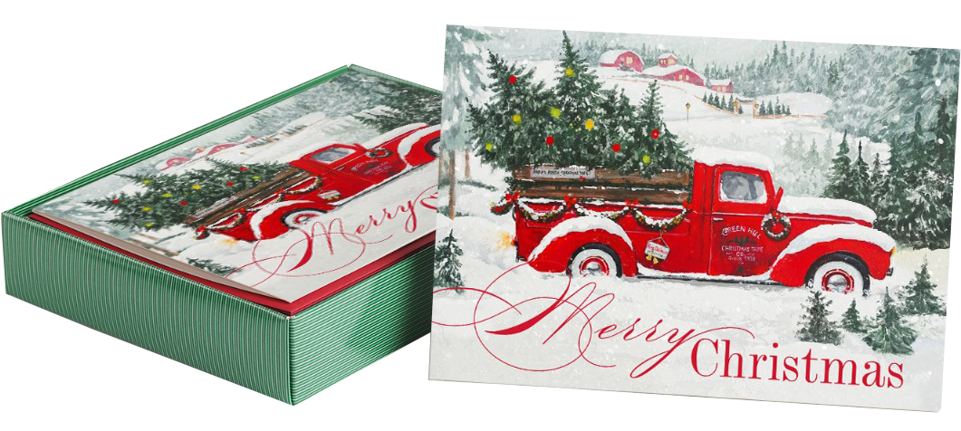 Painted Truck Christmas Cards - 16 Pack