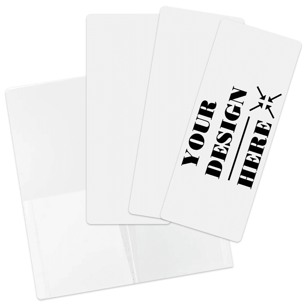 Clear 4 1/4 x 9 1/8 Mini Plastic Heavy Duty Folders