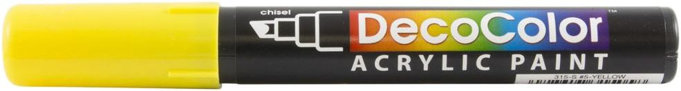Yellow Chisel Tip Acrylic Paint Marker