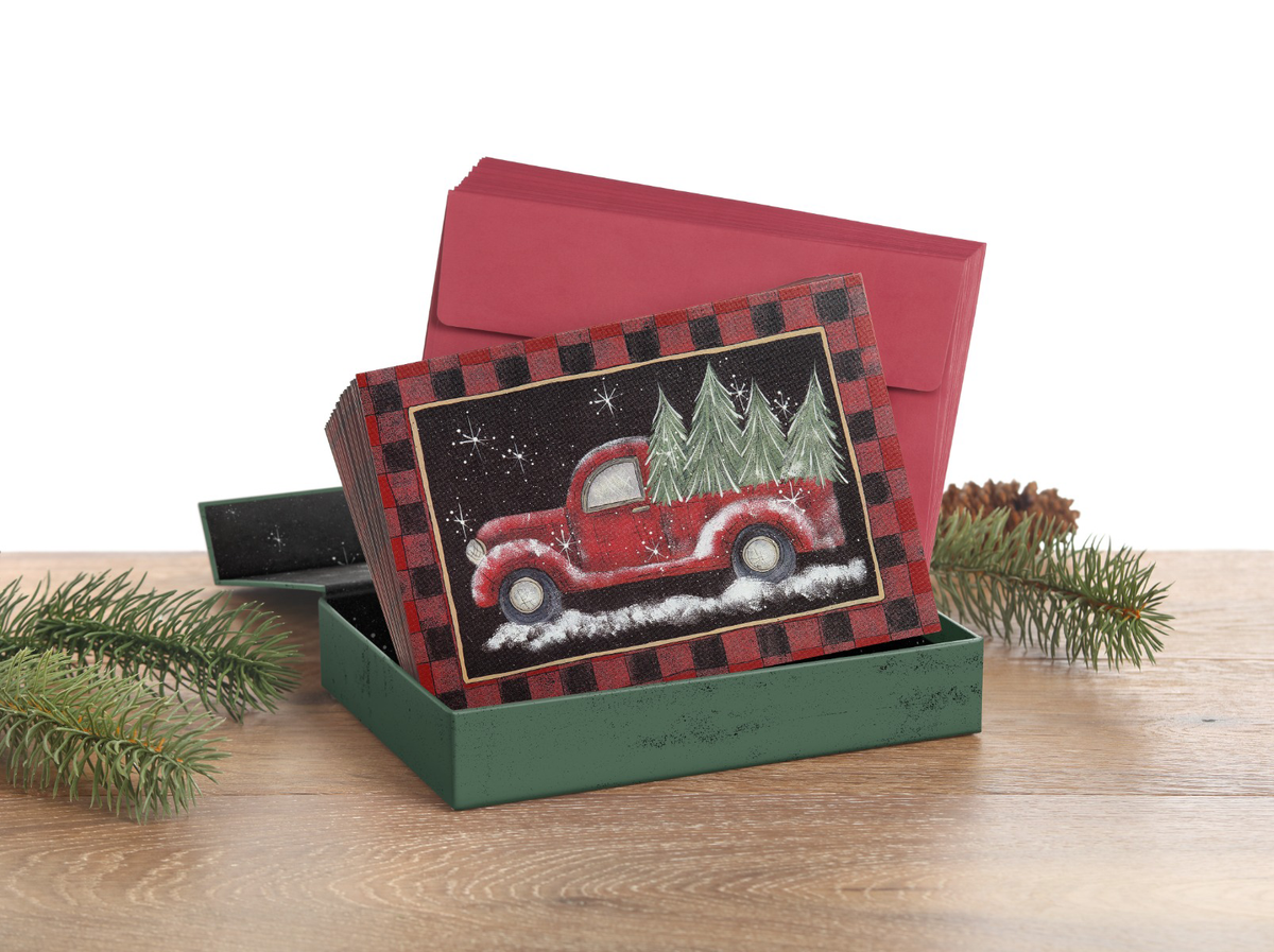 Chalk Truck Holiday Cards - 16 Pack