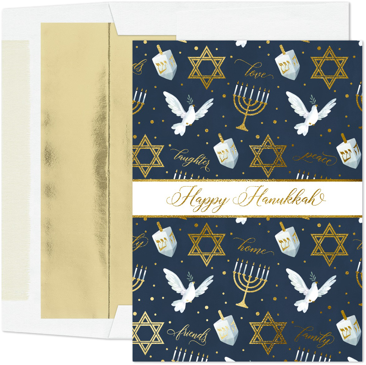 Peace Dove Hanukkah Cards - 16 Pack