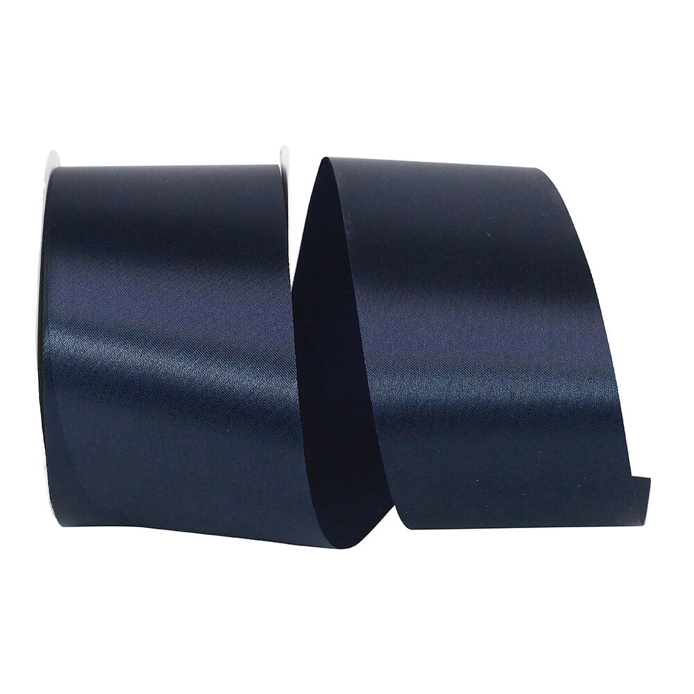Dark Navy Blue Allure 2 1/2 Inch x 50 Yards Satin Ribbon