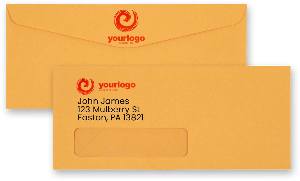 Brown Kraft 24lb #10 Window Envelopes (4 1/8 x 9 1/2)