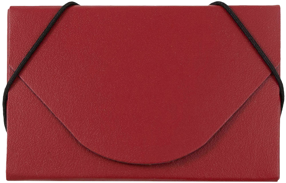 Matte Red Chipboard Business Card Case - 20 Card Capacity