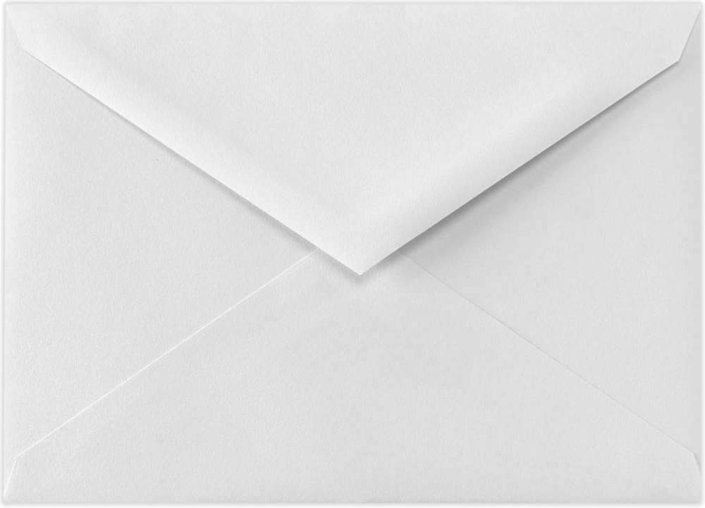 White 28lb Cougar 5 Bar V Flap Premium Envelopes (4 1/8 x 5 5/8)