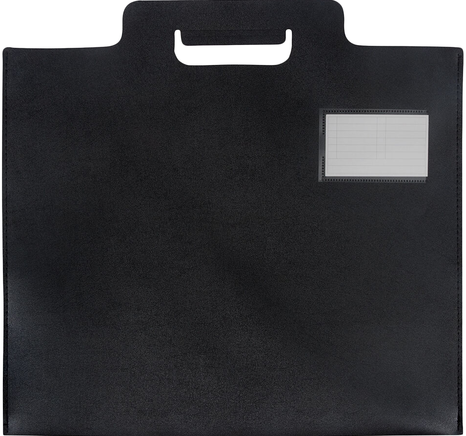 Black 14 x 16 5/8 Plastic Portfolios with Handle