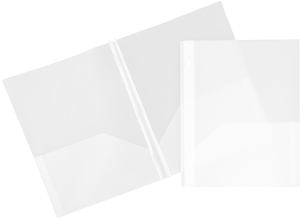 Clear 9 x 12 Plastic Pop Folders with Clasp