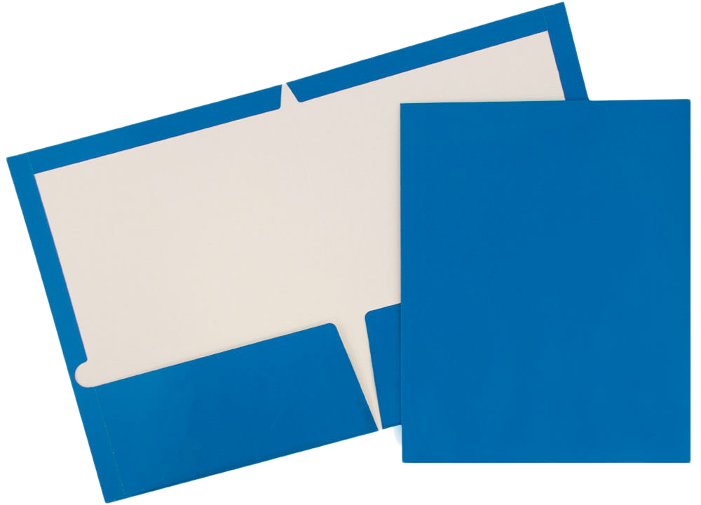 Glossy Blue 9 x 12 Standard Folders