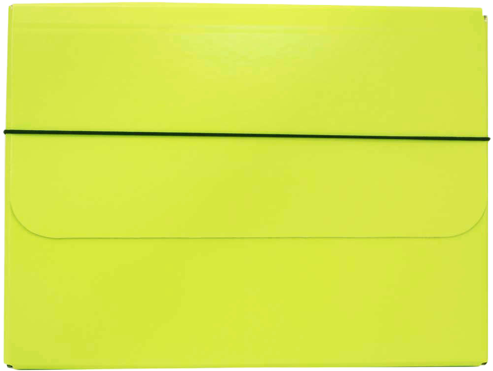Lime Green 10 x 13 1/4 x 1 1/4 Thick Elastic Portfolios