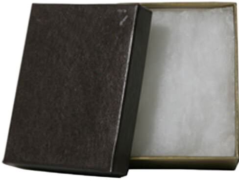 Brown and Gold Small Jewelry Gift Boxes with Lid (3 1/8 x 2 3/8 x 1)