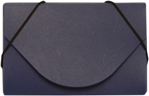 Navy Blue Solid Plastic Business Card Case - 20 Card Capacity