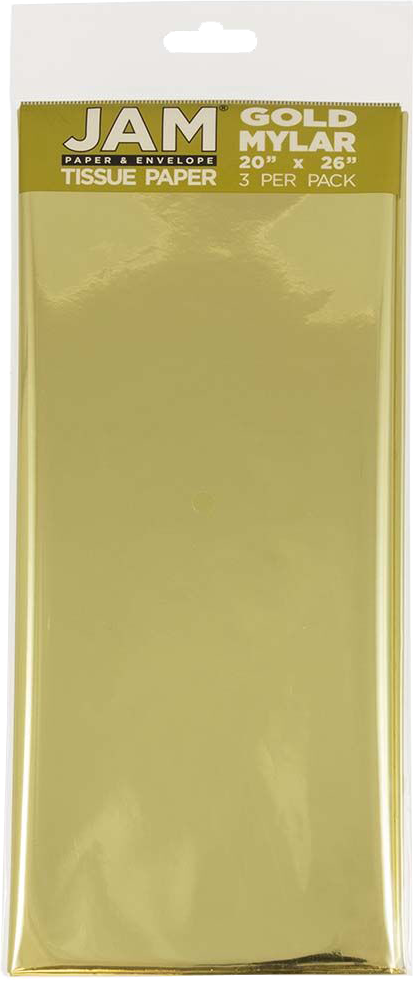 Gold Mylar Tissue Paper (20 x 26) - 3 Sheets