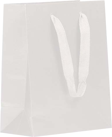 White Kraft Recycled Medium Matte Heavy Duty Gift Bags (8 x 10 x 4)