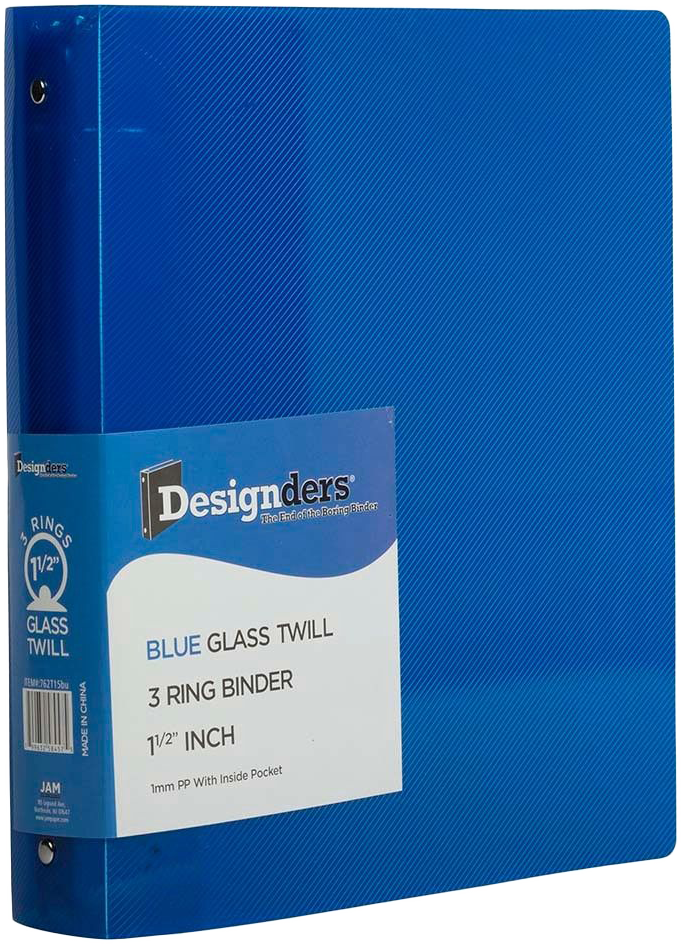Assorted Primary Glossy Folders and 1 1/2 Inch Binders