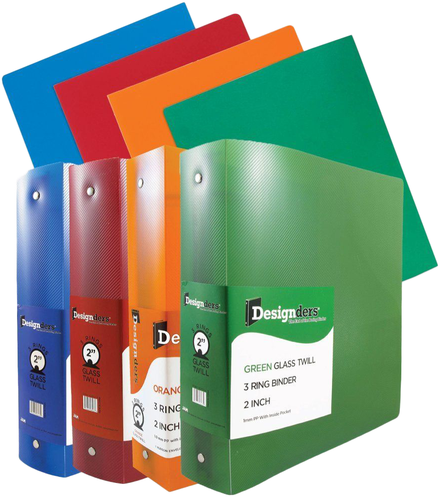 Assorted Heavy Duty Primary Folders and 2 Inch Binders