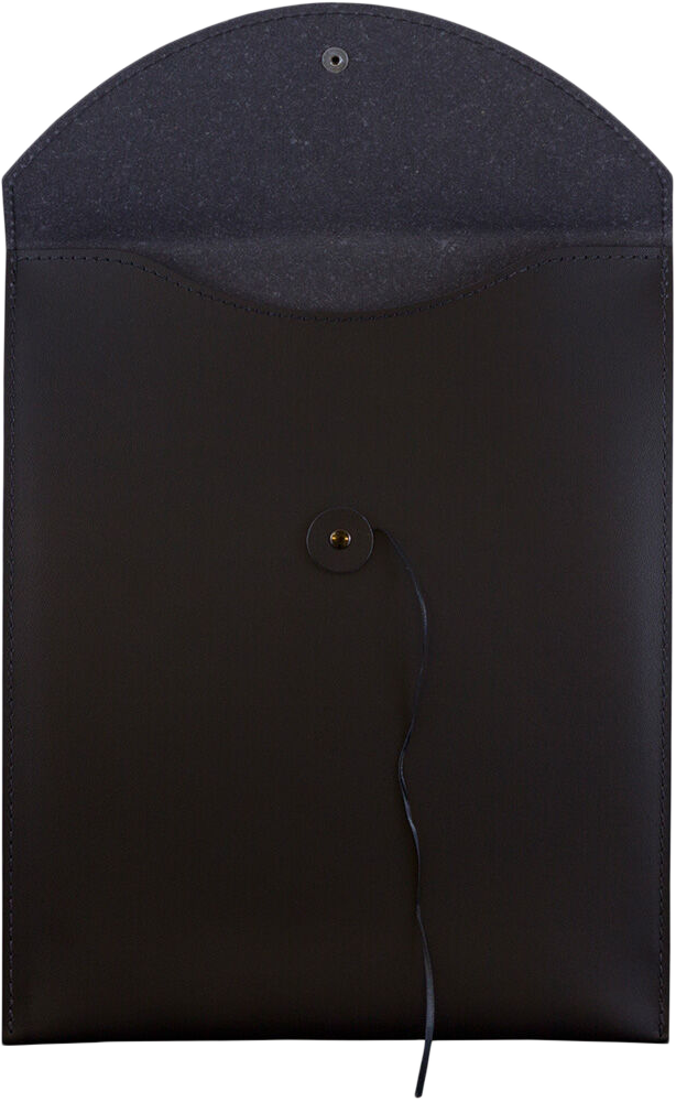 Black 80lb 9 1/2 x 12 1/2 Open End Envelopes with Button & String