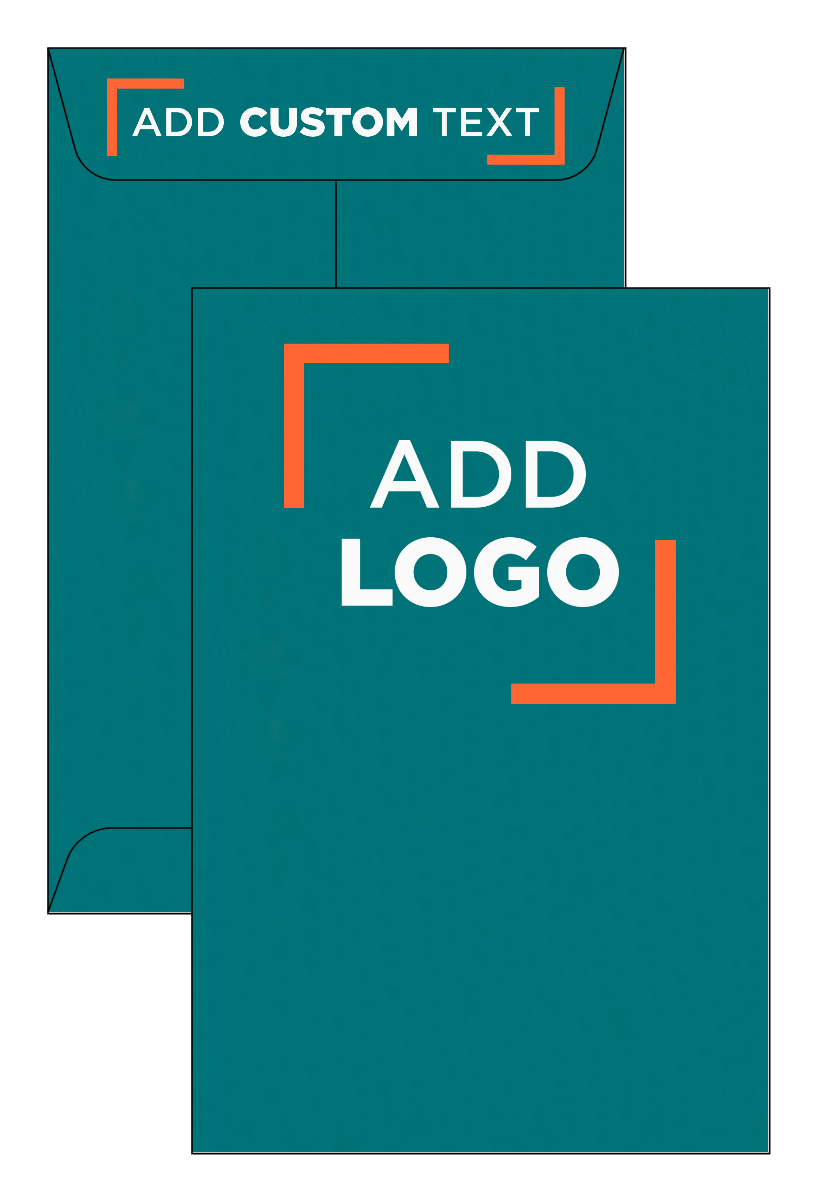 Teal Blue 32lb 6 x 9 Open End Envelopes with Peel & Seal