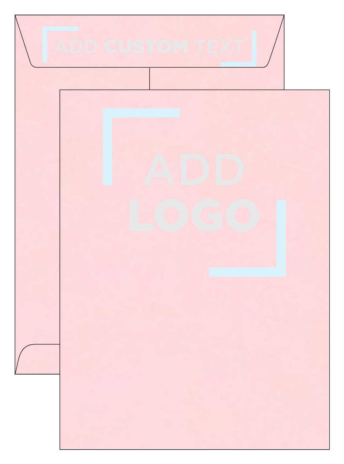 Baby Candy Pink 32lb 9 x 12 Open End Envelopes with Peel & Seal
