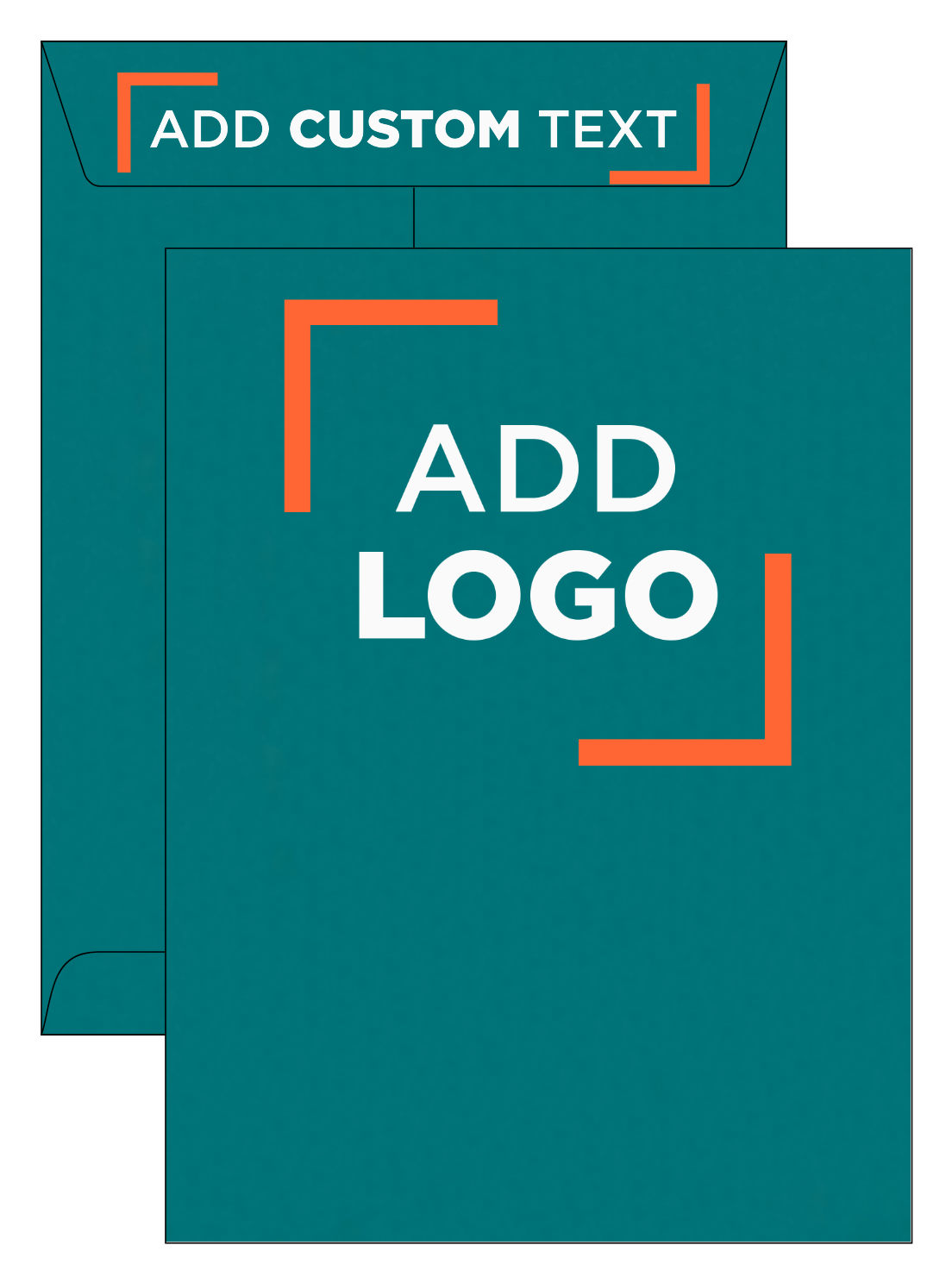 Teal Blue 32lb 9 x 12 Open End Envelopes with Peel & Seal