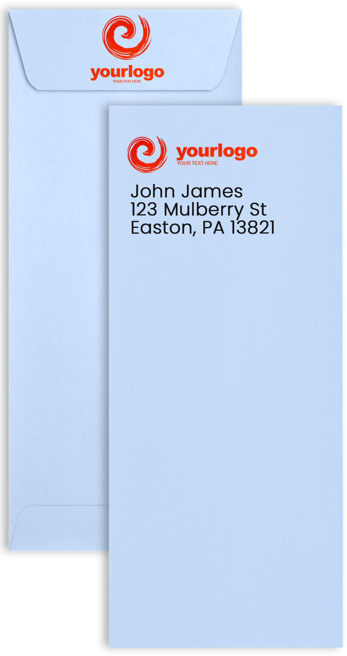 Baby Blue 32lb #10 Policy Envelopes (4 1/8 x 9 1/2) with Peel & Seal