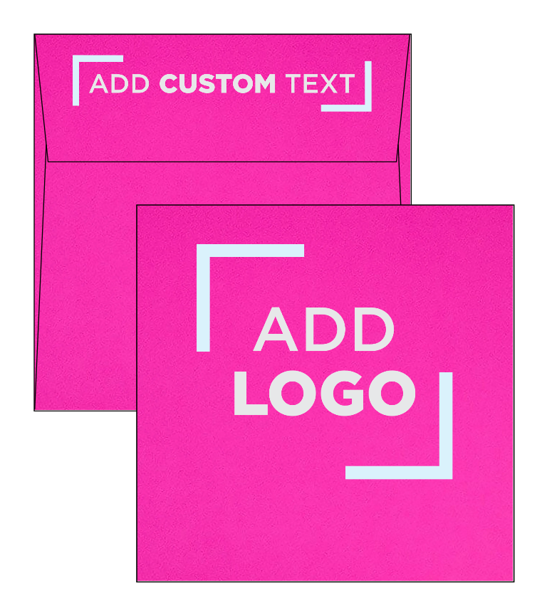Fuchsia Pink Magenta 32lb 5 1/2 x 5 1/2 Square Envelopes with Peel & Seal