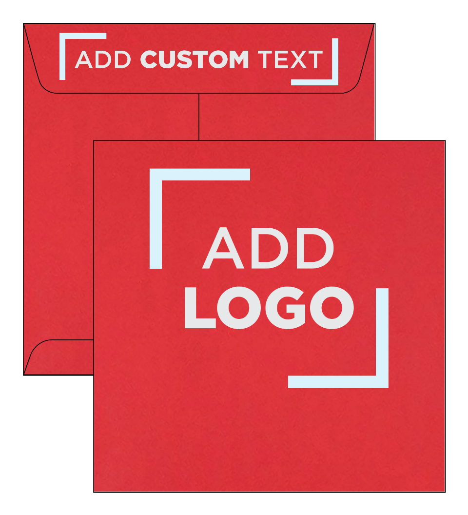 Red 32lb 7 1/2 x 7 1/2 Square Envelopes with Peel & Seal