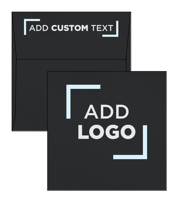 Smooth Midnight Black 32lb 5 x 5 Square Envelopes with Peel & Seal