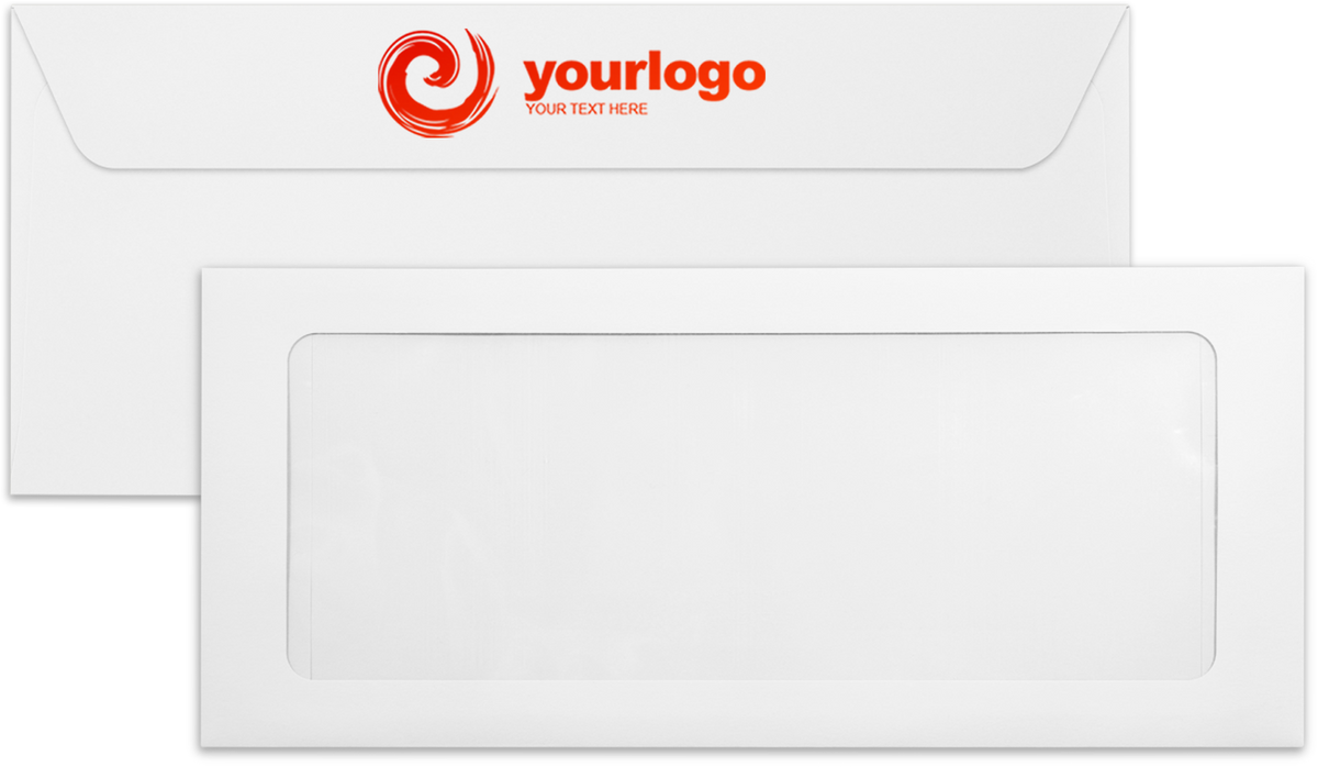 White 32lb Cougar #10 Full Face Window Booklet Premium Envelopes (4 1/8 x 9 1/2)