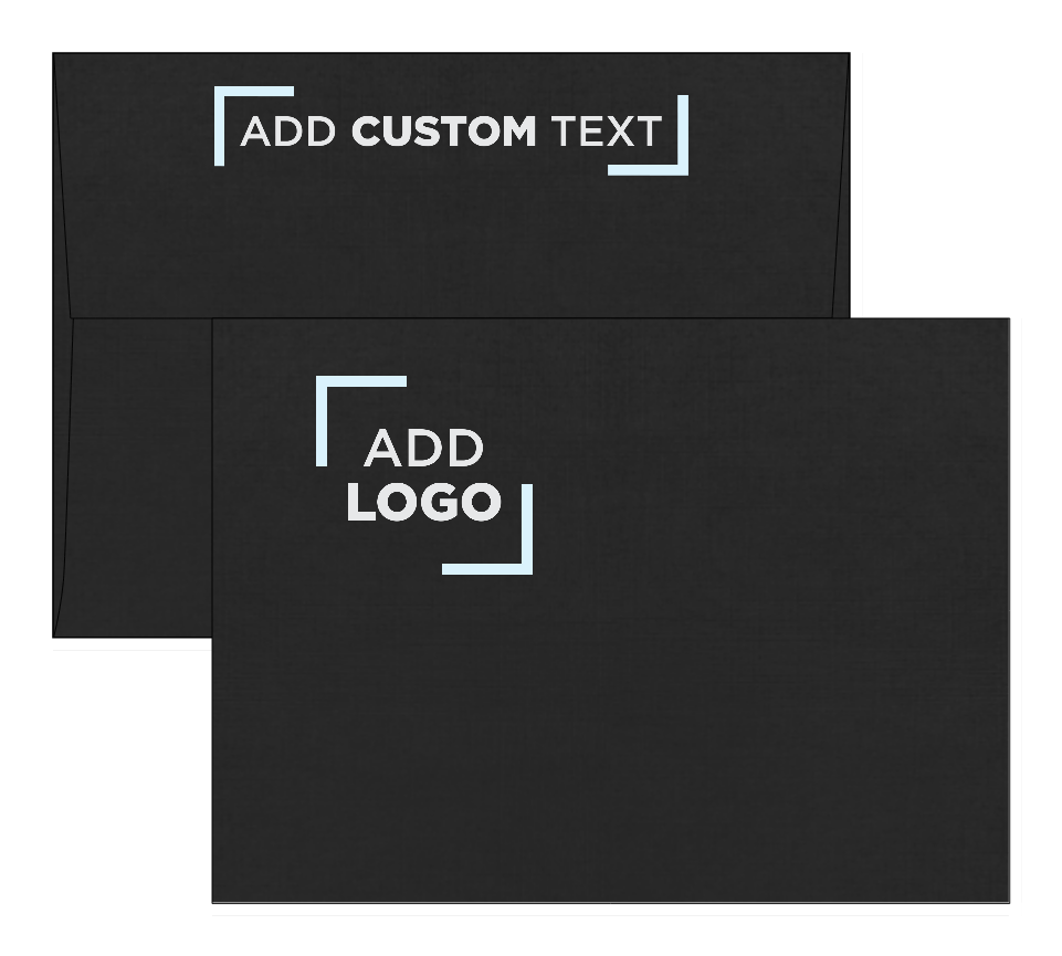 Black with Silver Foil Lining 32lb A7 Invitation Envelopes (5 1/4 x 7 1/4) with Peel & Seal