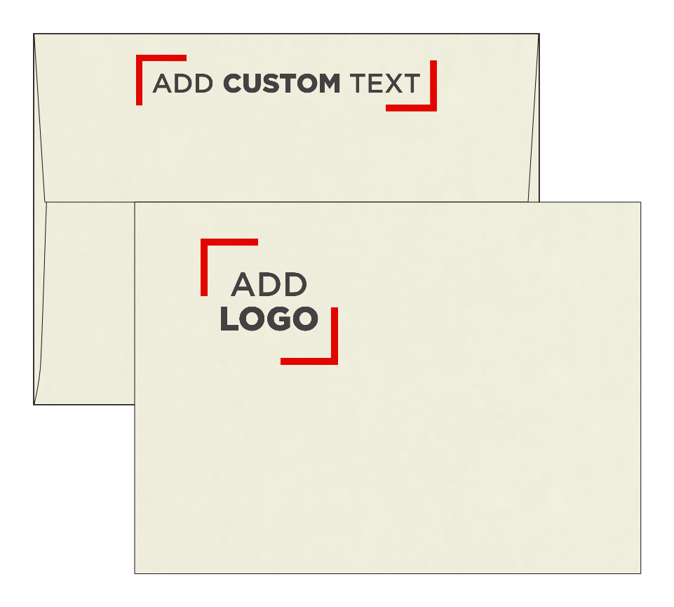 Natural with Red Foil Lining 28lb A7 Invitation Envelopes (5 1/4 x 7 1/4) with Peel & Seal