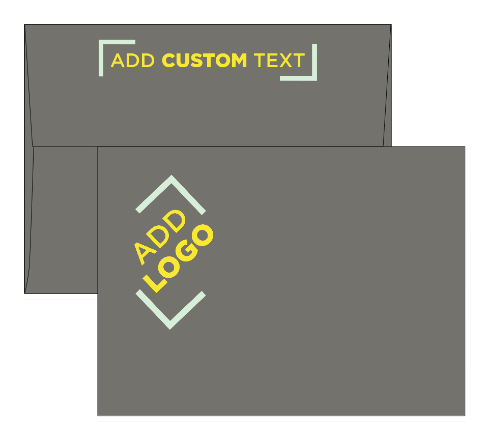 Dark Smoke Gray with Silver Foil Lining 32lb A7 Invitation Envelopes (5 1/4 x 7 1/4) with Peel & Seal