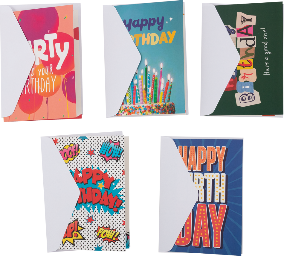 Happy Birthday Cards Assortment - 10 Pack
